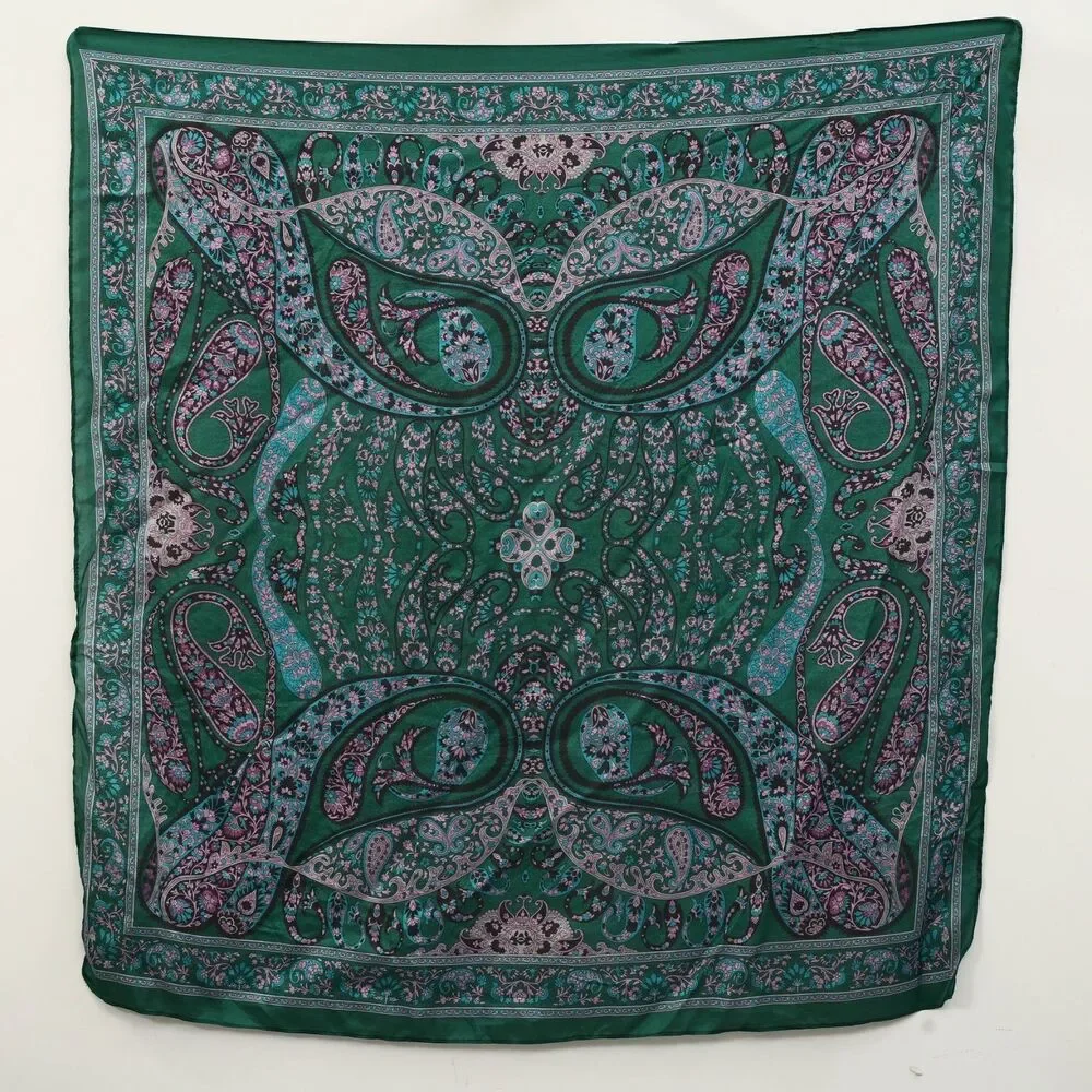 Free People So Silk Printed Bandana Scarf Tube Top Belt Floral Paisley Wrap OS